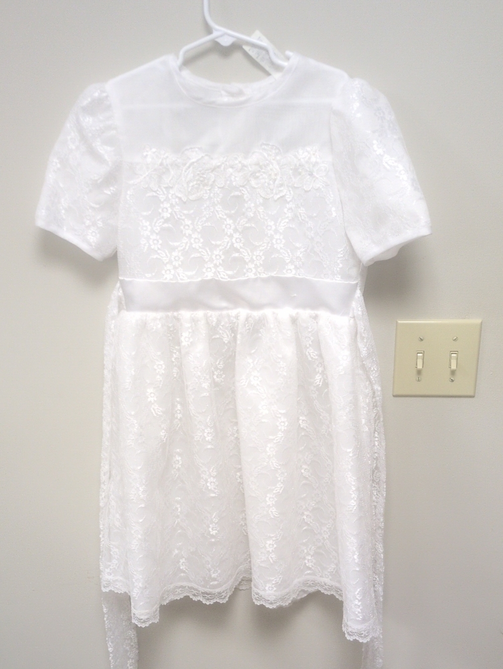 White Lace Girls Dress - Classic Event Dress